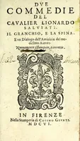 An illustration from Dve commedie del cavalier Lionardo Salviati : Il Granchio, e La Spina : e vn dialogo dell'amicizia del medesimo autore (1606)