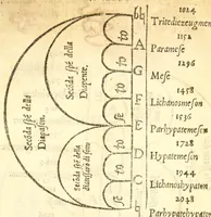 Picture 8 of 12 from Dvo dialoghi della mvsica del Signor Lvigi Dentice, gentil'hvomo Napolitano ; delli quali l'uno tratta della theorica, & l'altro della pratica: raccolti da diuersi autori greci, & latini (1553), leaf 49