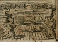 An illustration from Dyas chymica tripartita, das ist, Sechs herzliche deutsche philosophische Tractätlein : deren II. von an jtzo noch im Leben, II. von mitlern Alters, und II. von ältern Philosophis beschrieben Worden : nunmehr aber allen Filiis doctrinae zu Nutz an Tag geben, und mit schönen Figuren gezieret (1625)