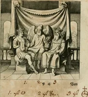 An illustration from Dyas chymica tripartita, das ist, Sechs herzliche deutsche philosophische Tractätlein : deren II. von an jtzo noch im Leben, II. von mitlern Alters, und II. von ältern Philosophis beschrieben Worden : nunmehr aber allen Filiis doctrinae zu Nutz an Tag geben, und mit schönen Figuren gezieret (1625)