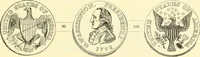 Picture 73 of 80 from The early coins of America and the laws governing their issue : comprising also descriptions of the Washington pieces, the Anglo-American tokens, many pieces of unknown origin, of the seventeenth and eighteenth centuries, and the first patterns of the United States Mint (1875), leaf 383