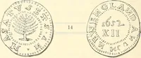 Picture 9 of 80 from The early coins of America and the laws governing their issue : comprising also descriptions of the Washington pieces, the Anglo-American tokens, many pieces of unknown origin, of the seventeenth and eighteenth centuries, and the first patterns of the United States Mint (1875), leaf 62