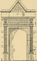 An illustration from Early renaissance architecture in England; a historical & descriptive account of the Tudor, Elizabethan & Jacobean periods, 1500-1625, for the use of students and others (1901)