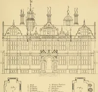 An illustration from Early renaissance architecture in England; a historical & descriptive account of the Tudor, Elizabethan & Jacobean periods, 1500-1625, for the use of students and others (1901)