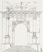 An illustration from Early renaissance architecture in England : a historical and descriptive account of the Tudor, Elizabethan, and Jacobean periods, 1500-1625 : for the use of students and others (1914)