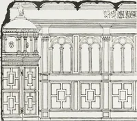 An illustration from Early renaissance architecture in England : a historical and descriptive account of the Tudor, Elizabethan, and Jacobean periods, 1500-1625 : for the use of students and others (1914)