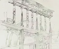 An illustration from Early renaissance architecture in England : a historical and descriptive account of the Tudor, Elizabethan, and Jacobean periods, 1500-1625 : for the use of students and others (1914)