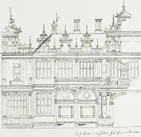An illustration from Early renaissance architecture in England : a historical and descriptive account of the Tudor, Elizabethan, and Jacobean periods, 1500-1625 : for the use of students and others (1914)