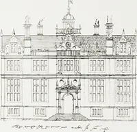 An illustration from Early renaissance architecture in England : a historical and descriptive account of the Tudor, Elizabethan, and Jacobean periods, 1500-1625 : for the use of students and others (1914)