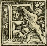 An illustration from Early woodcut initials : containing over thirteen hundred reproductions of ornamental letters of the fifteenth and sixteenth centuries (1908)