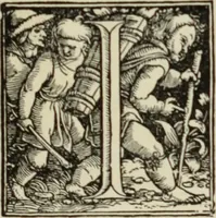 An illustration from Early woodcut initials : containing over thirteen hundred reproductions of ornamental letters of the fifteenth and sixteenth centuries (1908)