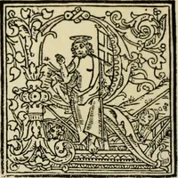An illustration from Early woodcut initials : containing over thirteen hundred reproductions of ornamental letters of the fifteenth and sixteenth centuries (1908)