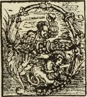 An illustration from Early woodcut initials : containing over thirteen hundred reproductions of ornamental letters of the fifteenth and sixteenth centuries (1908)