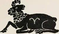 An illustration from Earthology; humanity characterized by the earth, sun, and zodiac, with prognostications from the moon (1901)
