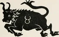 An illustration from Earthology; humanity characterized by the earth, sun, and zodiac, with prognostications from the moon (1901)