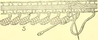 An illustration from Easy lessons for lace makers : fancy stitches illustrated showing clearly how to make all modern laces (1901)