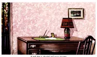 An illustration from Easy steps in painting : how to enamel, how to paint a house, how to varnish and other facts : the A. Wilhelm Company, paints, varnishes, lacquers, enamels. (1930)