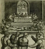 Picture 31 of 40 from Ecclesiae anglicanae trophæa, siue, Sanctor martyrum, qui pro Christo catholicæq fidei veritate asserenda : antiquo recentioriq persecutionum tempore, mortem in Anglia subierunt, passiones, Romæ in Collegio Anglico (1584), leaf 64