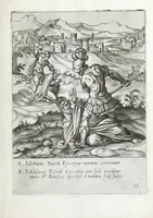 An illustration from Ecclesiae anglicanae trophæa, siue, Sanctor̄ martyrum, qui pro Christo catholicæq̀ fidei veritate asserenda : antiquo recentioriq̀ persecutionum tempore, mortem in Anglia subierunt, passiones, Romæ in Collegio Anglico (1584)