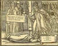 An illustration from The Ecclesiasticall historie : containing the Acts and monuments of martyrs, with a generall discourse of these later persecutions, horrible troubles and tumults, stirred up by Romish prelates in the Church: with divers other things incident, especially to this Realme of England and Scotland, as partly also to all other forraigne nations appertaining, from the time of Q. Maries entring upon the Crowne, to the reigne of our late gracious Soveraigne, Q. Elizabeth of blessed memorie (1641)