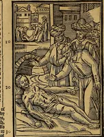An illustration from The Ecclesiasticall historie : containing the Acts and monuments of martyrs, with a generall discourse of these later persecutions, horrible troubles and tumults, stirred up by Romish prelates in the Church: with divers other things incident, especially to this Realme of England and Scotland, as partly also to all other forraigne nations appertaining, from the time of Q. Maries entring upon the Crowne, to the reigne of our late gracious Soveraigne, Q. Elizabeth of blessed memorie (1641)