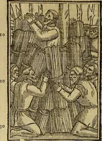 Picture 23 of 56 from The Ecclesiasticall historie : containing the Acts and monuments of martyrs, with a generall discourse of these later persecutions, horrible troubles and tumults, stirred up by Romish prelates in the Church: with divers other things incident, especially to this Realme of England and Scotland, as partly also to all other forraigne nations appertaining, from the time of Q. Maries entring upon the Crowne, to the reigne of our late gracious Soveraigne, Q. Elizabeth of blessed memorie (1641), leaf 325