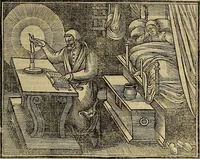 An illustration from The Ecclesiasticall historie : containing the Acts and monuments of martyrs, with a generall discourse of these later persecutions, horrible troubles and tumults, stirred up by Romish prelates in the Church: with divers other things incident, especially to this Realme of England and Scotland, as partly also to all other forraigne nations appertaining, from the time of Q. Maries entring upon the Crowne, to the reigne of our late gracious Soveraigne, Q. Elizabeth of blessed memorie (1641)