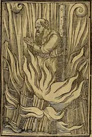 An illustration from The Ecclesiasticall historie : containing the Acts and monuments of martyrs, with a generall discourse of these later persecutions, horrible troubles and tumults, stirred up by Romish prelates in the Church: with divers other things incident, especially to this Realme of England and Scotland, as partly also to all other forraigne nations appertaining, from the time of Q. Maries entring upon the Crowne, to the reigne of our late gracious Soveraigne, Q. Elizabeth of blessed memorie (1641)