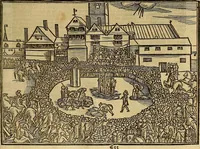 Picture 50 of 56 from The Ecclesiasticall historie : containing the Acts and monuments of martyrs, with a generall discourse of these later persecutions, horrible troubles and tumults, stirred up by Romish prelates in the Church: with divers other things incident, especially to this Realme of England and Scotland, as partly also to all other forraigne nations appertaining, from the time of Q. Maries entring upon the Crowne, to the reigne of our late gracious Soveraigne, Q. Elizabeth of blessed memorie (1641), leaf 648