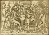 An illustration from The Ecclesiasticall historie : containing the Acts and monuments of martyrs, with a generall discourse of these later persecutions, horrible troubles and tumults, stirred up by Romish prelates in the Church: with divers other things incident, especially to this Realme of England and Scotland, as partly also to all other forraigne nations appertaining, from the time of Q. Maries entring upon the Crowne, to the reigne of our late gracious Soveraigne, Q. Elizabeth of blessed memorie (1641)