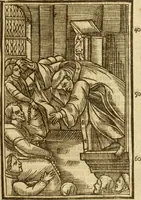 An illustration from The Ecclesiasticall historie : containing the Acts and monuments of martyrs, with a generall discourse of these later persecutions, horrible troubles and tumults, stirred up by Romish prelates in the Church: with divers other things incident, especially to this Realme of England and Scotland, as partly also to all other forraigne nations appertaining, from the time of Q. Maries entring upon the Crowne, to the reigne of our late gracious Soveraigne, Q. Elizabeth of blessed memorie (1641)