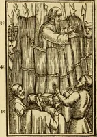 An illustration from The Ecclesiasticall historie : containing the Acts and monuments of martyrs, with a generall discourse of these later persecutions, horrible troubles and tumults, stirred up by Romish prelates in the Church: with divers other things incident, especially to this Realme of England and Scotland, as partly also to all other forraigne nations appertaining, from the time of Q. Maries entring upon the Crowne, to the reigne of our late gracious Soveraigne, Q. Elizabeth of blessed memorie (1641)
