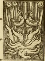 An illustration from The Ecclesiasticall historie : containing the Acts and monuments of martyrs, with a generall discourse of these later persecutions, horrible troubles and tumults, stirred up by Romish prelates in the Church: with divers other things incident, especially to this Realme of England and Scotland, as partly also to all other forraigne nations appertaining, from the time of Q. Maries entring upon the Crowne, to the reigne of our late gracious Soveraigne, Q. Elizabeth of blessed memorie (1641)