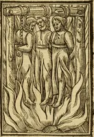 An illustration from The Ecclesiasticall historie : containing the Acts and monuments of martyrs, with a generall discourse of these later persecutions, horrible troubles and tumults, stirred up by Romish prelates in the Church: with divers other things incident, especially to this Realme of England and Scotland, as partly also to all other forraigne nations appertaining, from the time of Q. Maries entring upon the Crowne, to the reigne of our late gracious Soveraigne, Q. Elizabeth of blessed memorie (1641)