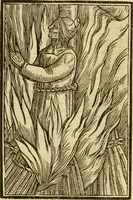 An illustration from The Ecclesiasticall historie : containing the Acts and monuments of martyrs, with a generall discourse of these later persecutions, horrible troubles and tumults, stirred up by Romish prelates in the Church: with divers other things incident, especially to this Realme of England and Scotland, as partly also to all other forraigne nations appertaining, from the time of Q. Maries entring upon the Crowne, to the reigne of our late gracious Soveraigne, Q. Elizabeth of blessed memorie (1641)