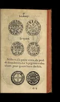Picture 12 of 40 from Edict du roy portant nouvelle fabrication d'especes d'argent: augmentation du marc d'argent le roy, & des quarts d'escu, testons, & francs aux coins & armes de sa maiesté estans de leur juste poides: & continuation du cours des especes d'argent legers avec le remede des grains, jusques au dernier Mars prochain; & outre un droit de Seigneuriage sur les ouvrages d'Orfeurerie, & Tireurs d'or: Avec un nouvelle evaluation ... (1641), leaf 51