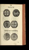 An illustration from Edict du roy portant nouvelle fabrication d'especes d'argent: augmentation du marc d'argent le roy, & des quarts d'escu, testons, & francs aux coins & armes de sa maiesté estans de leur juste poides: & continuation du cours des especes d'argent legers avec le remede des grains, jusques au dernier Mars prochain; & outre un droit de Seigneuriage sur les ouvrages d'Orfeurerie, & Tireurs d'or: Avec un nouvelle evaluation ... (1641)