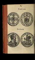 An illustration from Edict du roy portant nouvelle fabrication d'especes d'argent: augmentation du marc d'argent le roy, & des quarts d'escu, testons, & francs aux coins & armes de sa maiesté estans de leur juste poides: & continuation du cours des especes d'argent legers avec le remede des grains, jusques au dernier Mars prochain; & outre un droit de Seigneuriage sur les ouvrages d'Orfeurerie, & Tireurs d'or: Avec un nouvelle evaluation ... (1641)