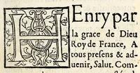 Picture 1 of 2 from Edict du roy sur la creation et establissement en la ville de Rouen, d'une place commune pour les marchans, à la similitude & semblance du change de Lyon, & bourse de Thoulouze : auec permission aux marchans frequentans ladite place, de s'assembler eslire & creer, un prieur & deux co[n]sulz d'entre eux, pour cognoistre & iuger en premiere instance, des proces & differe[n]s, co[n]cernans le faict de marchandise, trafficq, & commerce. (1563), leaf 11