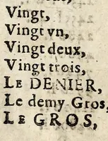 An illustration from Edict dv Roy portant novvelle fabrication d'especes d'argent: augmentation du marc d'argent le Roy, & des quarts d'eseu, testons, & francs aux coins & armes de sa Maiesté estans de leur iuste poids ... auec vne nouuelle eualuation ... (1646)