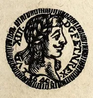 An illustration from Edict dv Roy portant novvelle fabrication d'especes d'argent: augmentation du marc d'argent le Roy, & des quarts d'eseu, testons, & francs aux coins & armes de sa Maiesté estans de leur iuste poids ... auec vne nouuelle eualuation ... (1646)