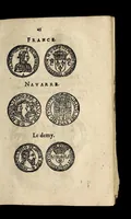 An illustration from Edict dv Roy portant novvelle fabrication d'especes d'argent: augmentation du marc d'argent le Roy, & des quarts d'eseu, testons, & francs aux coins & armes de sa Maiesté estans de leur iuste poids ... auec vne nouuelle eualuation ... (1646)