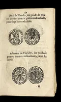Picture 32 of 76 from Edict dv Roy portant novvelle fabrication d'especes d'argent: augmentation du marc d'argent le Roy, & des quarts d'eseu, testons, & francs aux coins & armes de sa Maiesté estans de leur iuste poids ... auec vne nouuelle eualuation ... (1646), leaf 57