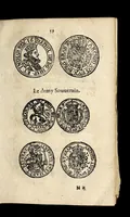 An illustration from Edict dv Roy portant novvelle fabrication d'especes d'argent: augmentation du marc d'argent le Roy, & des quarts d'eseu, testons, & francs aux coins & armes de sa Maiesté estans de leur iuste poids ... auec vne nouuelle eualuation ... (1646)