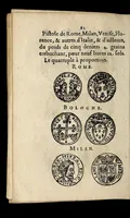 An illustration from Edict dv Roy portant novvelle fabrication d'especes d'argent: augmentation du marc d'argent le Roy, & des quarts d'eseu, testons, & francs aux coins & armes de sa Maiesté estans de leur iuste poids ... auec vne nouuelle eualuation ... (1646)