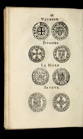 An illustration from Edict dv Roy portant novvelle fabrication d'especes d'argent: augmentation du marc d'argent le Roy, & des quarts d'eseu, testons, & francs aux coins & armes de sa Maiesté estans de leur iuste poids ... auec vne nouuelle eualuation ... (1646)