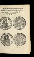 An illustration from Edict dv Roy portant novvelle fabrication d'especes d'argent: augmentation du marc d'argent le Roy, & des quarts d'eseu, testons, & francs aux coins & armes de sa Maiesté estans de leur iuste poids ... auec vne nouuelle eualuation ... (1646)