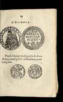 An illustration from Edict dv Roy portant novvelle fabrication d'especes d'argent: augmentation du marc d'argent le Roy, & des quarts d'eseu, testons, & francs aux coins & armes de sa Maiesté estans de leur iuste poids ... auec vne nouuelle eualuation ... (1646)