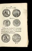 An illustration from Edict dv Roy portant novvelle fabrication d'especes d'argent: augmentation du marc d'argent le Roy, & des quarts d'eseu, testons, & francs aux coins & armes de sa Maiesté estans de leur iuste poids ... auec vne nouuelle eualuation ... (1646)
