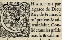 An illustration from Edict Dv Roy Svr La Pacification Des troubles de ce Royaume. Publié à Paris en Parlement, l'vnziesme iour d'Aoust, (1570)